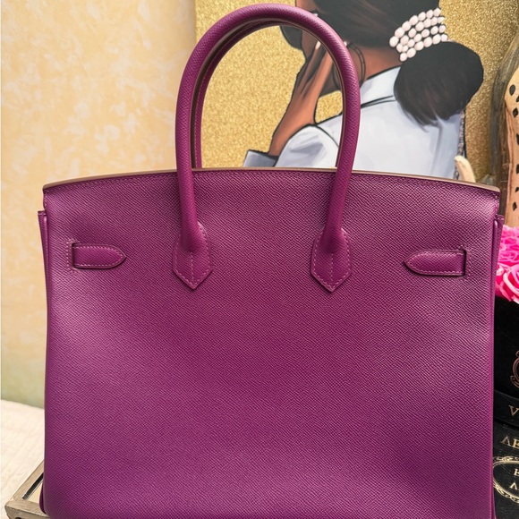Hermes Birkin 35 Epsom Anemone Bag PHW - Picture 2 of 16